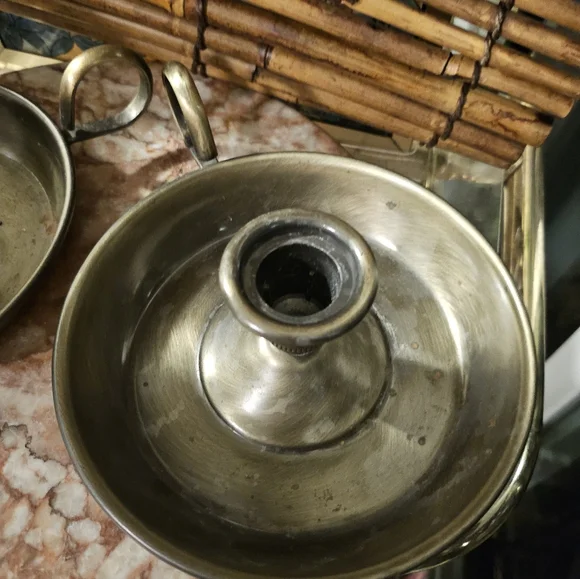 Vintage Bronze Candle Stick Holders - Picture 4 of 10